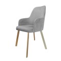 Krzesło tapicerowane Westa noga złota metalowa profil 11