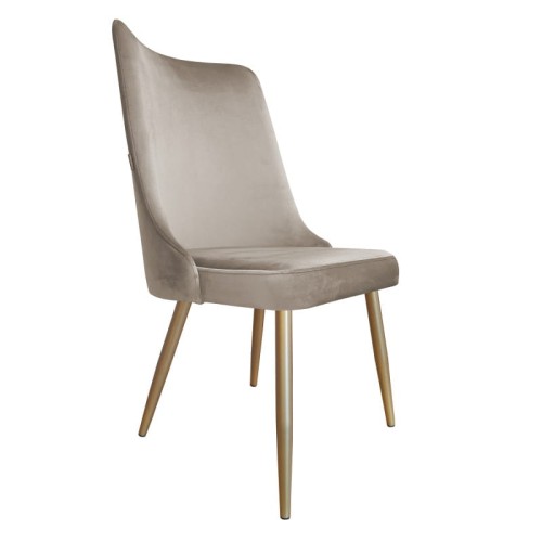 Krzesło tapicerowane Victor noga złota metalowa