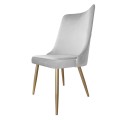 Krzesło tapicerowane Victor noga złota metalowa 9