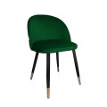 Krzesło tapicerowane Colin noga czarna/złota metalowa 2