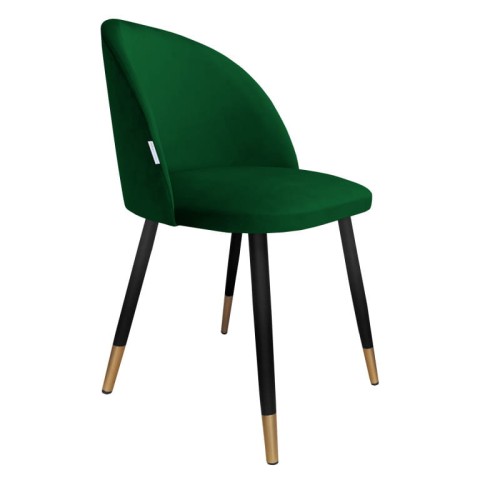 Krzesło tapicerowane Colin noga czarna/złota metalowa