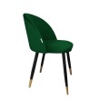 Krzesło tapicerowane Colin noga czarna/złota metalowa 4