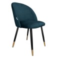 Krzesło tapicerowane Colin noga czarna/złota metalowa 15