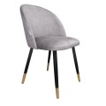 Krzesło tapicerowane Colin noga czarna/złota metalowa 16