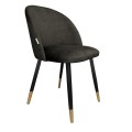Krzesło tapicerowane Colin noga czarna/złota metalowa 18