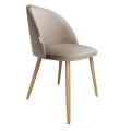 Krzesło tapicerowane Colin noga dąb metalowa 1