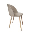 Krzesło tapicerowane Colin noga dąb metalowa 4