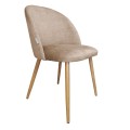 Krzesło tapicerowane Colin noga dąb metalowa 6