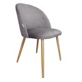 Krzesło tapicerowane Colin noga dąb metalowa 14