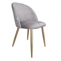 Krzesło tapicerowane Colin noga złota metalowa 7