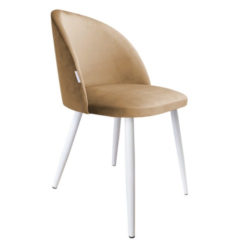 Krzesło tapicerowane Colin noga biała metalowa