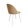 Krzesło tapicerowane Colin noga biała metalowa 2