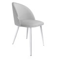 Krzesło tapicerowane Colin noga biała metalowa 8
