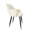 Krzesło tapicerowane Milano noga czarna/złota metalowa 2
