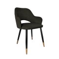 Krzesło tapicerowane Milano noga czarna/złota metalowa 12