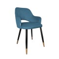 Krzesło tapicerowane Milano noga czarna/złota metalowa 13
