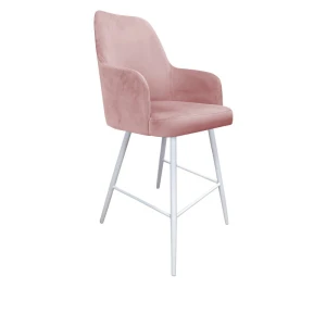 Hoker tapicerowany Westa 68cm podstawa biała metalowa