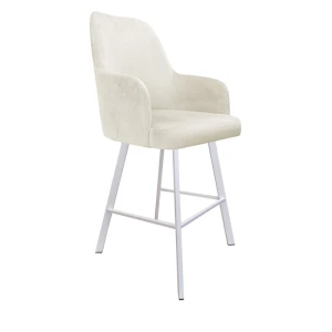 Hoker tapicerowany Westa 68cm podstawa biała metalowa profil