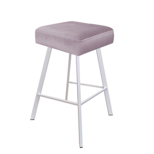 Hoker tapicerowany Max podstawa biała profil 70cm