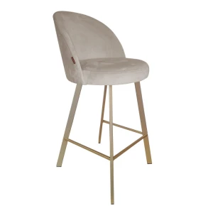 Hoker tapicerowany Trix podstawa złota profil 67cm