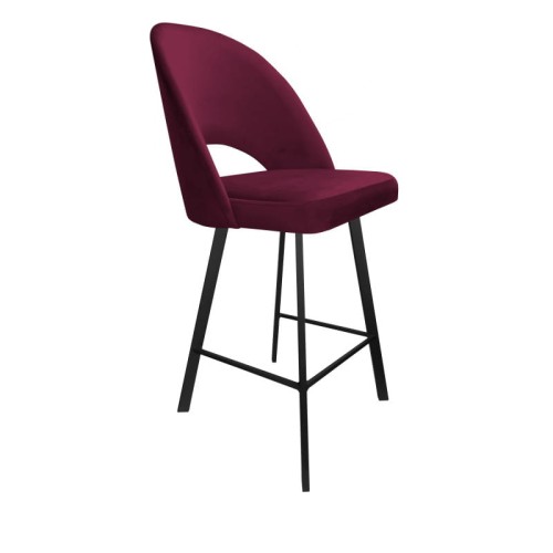 Hoker tapicerowany Polo podstawa czarna profil 68cm