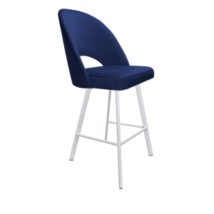 Hoker tapicerowany Polo podstawa biała profil 68cm