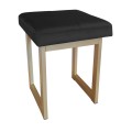 Taboret tapicerowany Solid 45cm podstawa złota 6