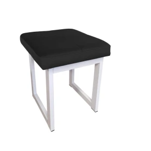 Taboret tapicerowany Solid 45cm podstawa biała