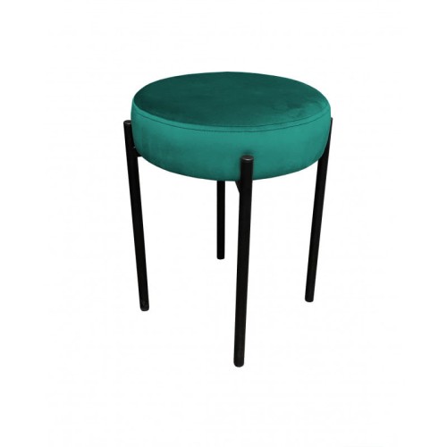 Taboret tapicerowany Dior podstawa czarna 