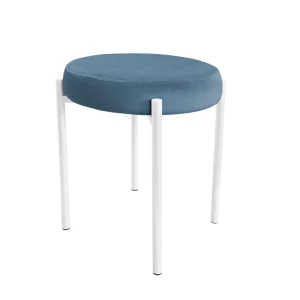 Taboret tapicerowany Dior podstawa biała