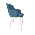 Krzesło tapicerowane Milano noga biała metalowa 3