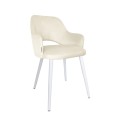 Krzesło tapicerowane Milano noga biała metalowa 9