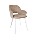 Krzesło tapicerowane Milano noga biała metalowa 13