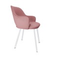 Krzesło tapicerowane Milano noga biała metalowa profil 4