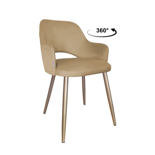 Krzesło obrotowe Milano podstawa złota