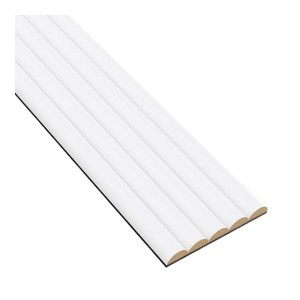 Panele Lamele półokrągłe białe na filcu 14,5 cm LEO