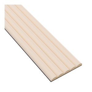 Panele Lamele półokrągłe beż na filcu 14,5 cm LEO