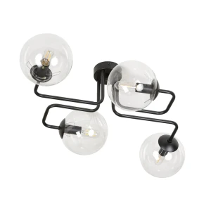 Lampa sufitowa Brendi 4 BL Transparentne klosze