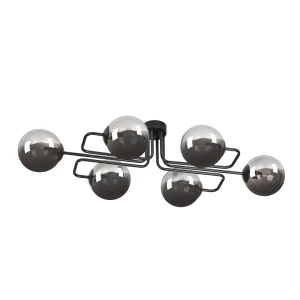 Lampa sufitowa Brendi 6A BL Grafitowe klosze
