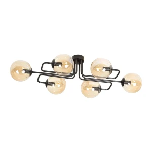 Lampa sufitowa Brendi 6A BL Miodowe klosze