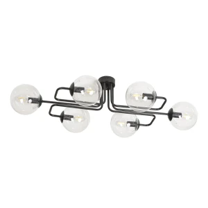 Lampa sufitowa Brendi 6A BL Transparentne klosze