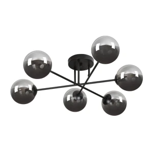 Lampa sufitowa Brendi 6B BL Grafitowe klosze