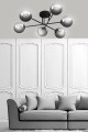 Lampa sufitowa Brendi 6B BL Grafitowe klosze 4