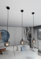 Lampa wisząca Cosmo 1 BL Grafitowy klosz 4