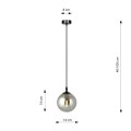 Lampa wisząca Cosmo 1 BL Grafitowy klosz 8