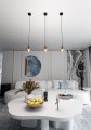 Lampa wisząca Cosmo 1 BL Miodowy klosz 3