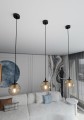 Lampa wisząca Cosmo 1 BL Miodowy klosz 4