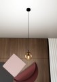 Lampa wisząca Cosmo 1 BL Miodowy klosz 5