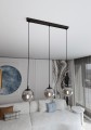Lampa wisząca Cosmo 3 BL Grafitowe klosze 4