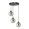 Lampa wisząca Cosmo 3 BL PREMIUM Grafitowe klosze 2